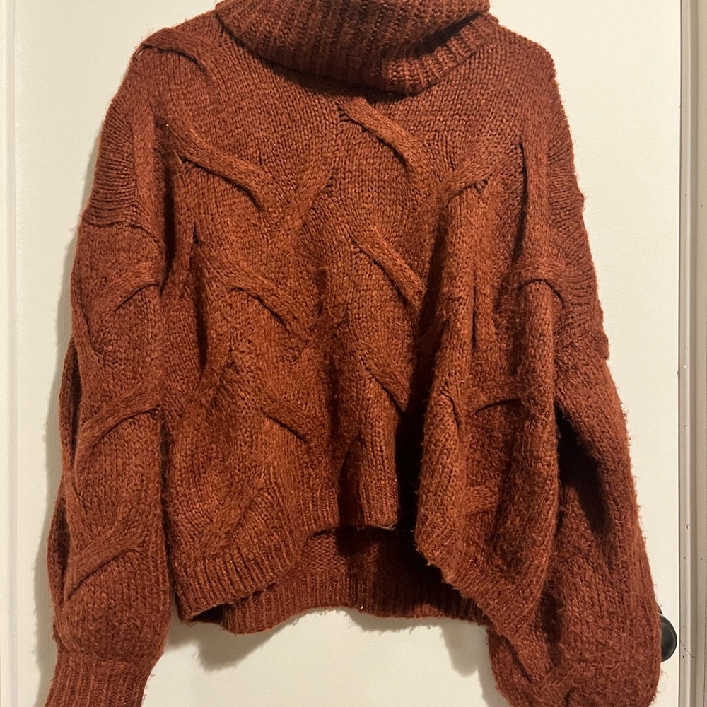 Madewell Warm Cinnamon Turtleneck Sweater